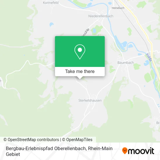 Карта Bergbau-Erlebnispfad Oberellenbach