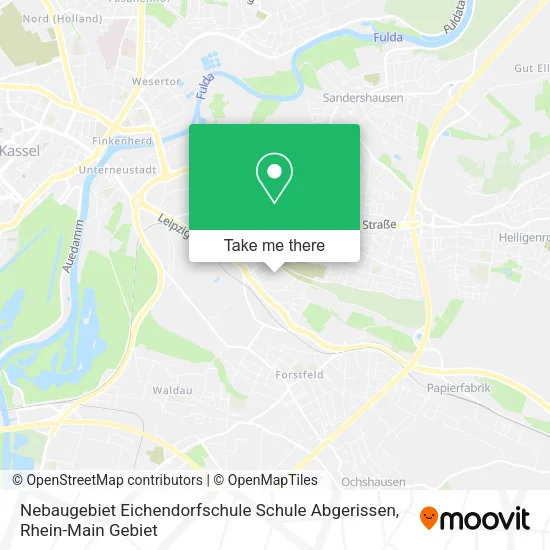 Карта Nebaugebiet Eichendorfschule Schule Abgerissen