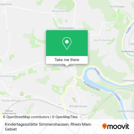 Карта Kindertagesstätte Simmershausen
