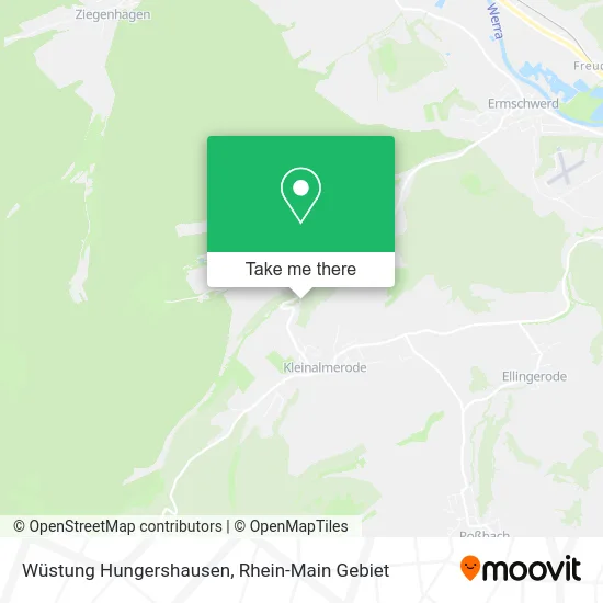 Wüstung Hungershausen map