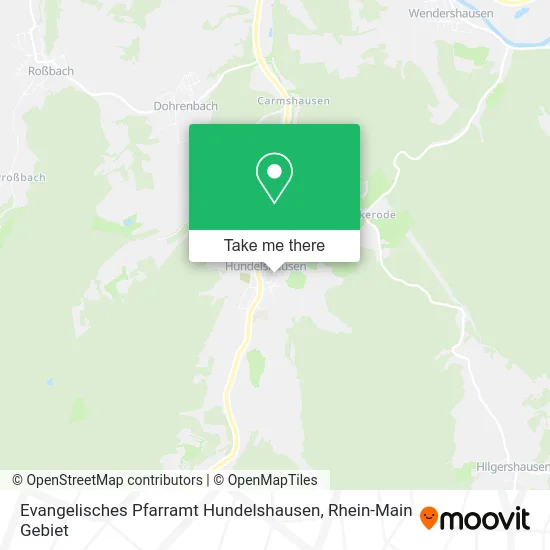 Карта Evangelisches Pfarramt Hundelshausen