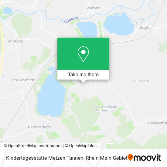 Карта Kindertagesstätte Metzen Tannen