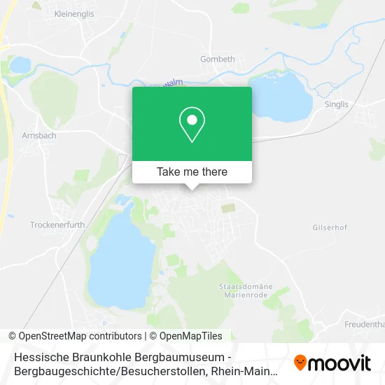 Hessische Braunkohle Bergbaumuseum - Bergbaugeschichte / Besucherstollen map