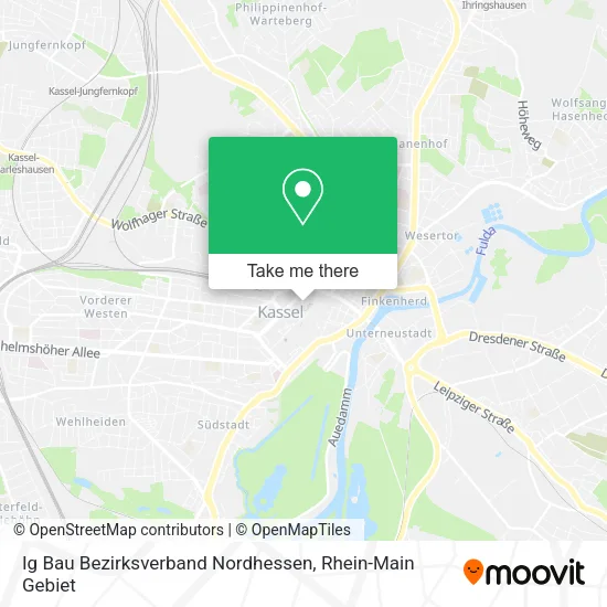 Карта Ig Bau Bezirksverband Nordhessen