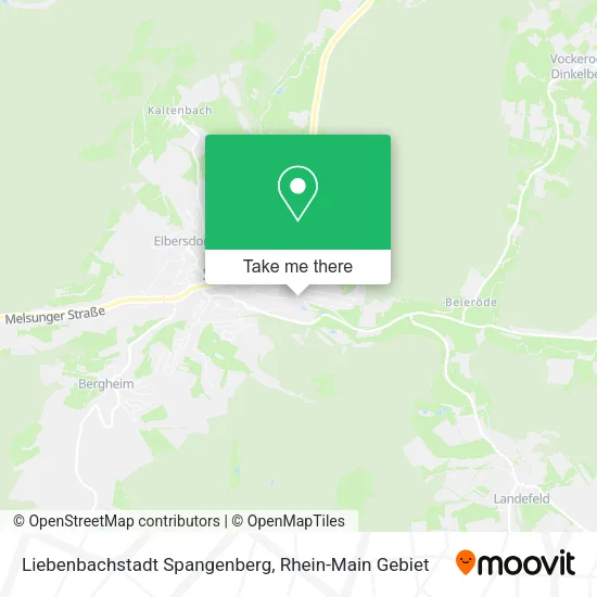 Карта Liebenbachstadt Spangenberg