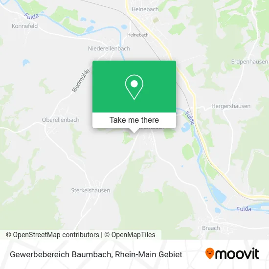 Карта Gewerbebereich Baumbach