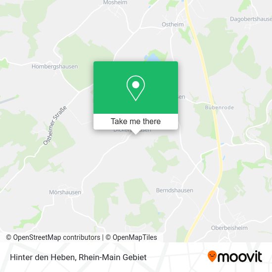 Карта Hinter den Heben