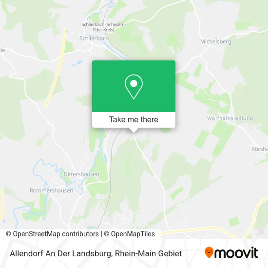 Карта Allendorf An Der Landsburg
