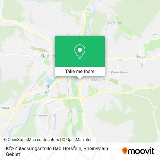 Карта Kfz-Zulassungsstelle Bad Hersfeld