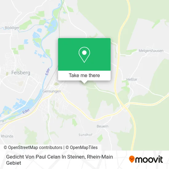 Карта Gedicht Von Paul Celan In Steinen