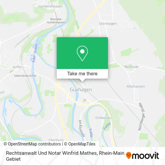 Карта Rechtsanwalt Und Notar Winfrid Mathes