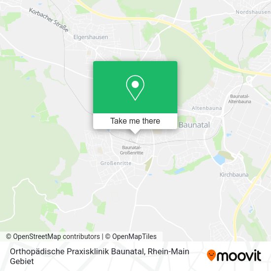 Карта Orthopädische Praxisklinik Baunatal