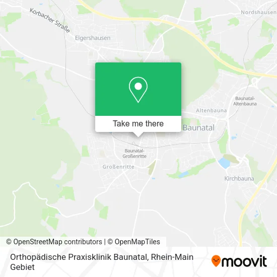 Карта Orthopädische Praxisklinik Baunatal