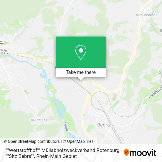 Карта ""Wertstoffhof"" Müllabholzweckverband Rotenburg ""Sitz Bebra""
