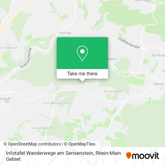 Карта Infotafel Wanderwege am Sensenstein