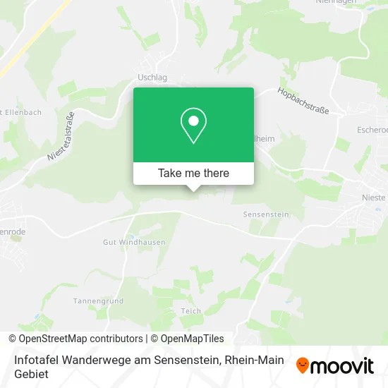 Карта Infotafel Wanderwege am Sensenstein