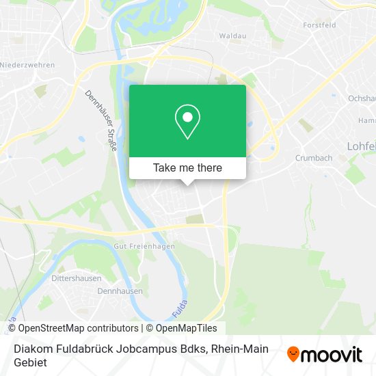 Карта Diakom Fuldabrück Jobcampus Bdks