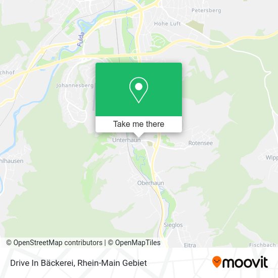 Карта Drive In Bäckerei