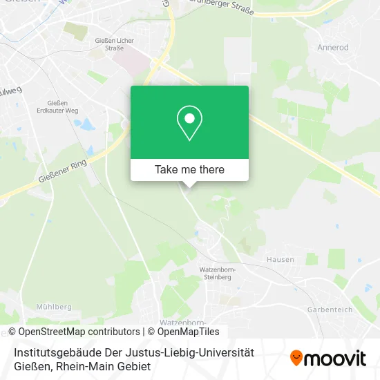 Карта Institutsgebäude Der Justus-Liebig-Universität Gießen