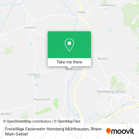 Карта Freiwillige Feuerwehr Homberg Mühlhausen