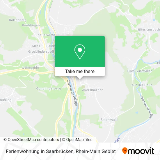 Карта Ferienwohnung in Saarbrücken