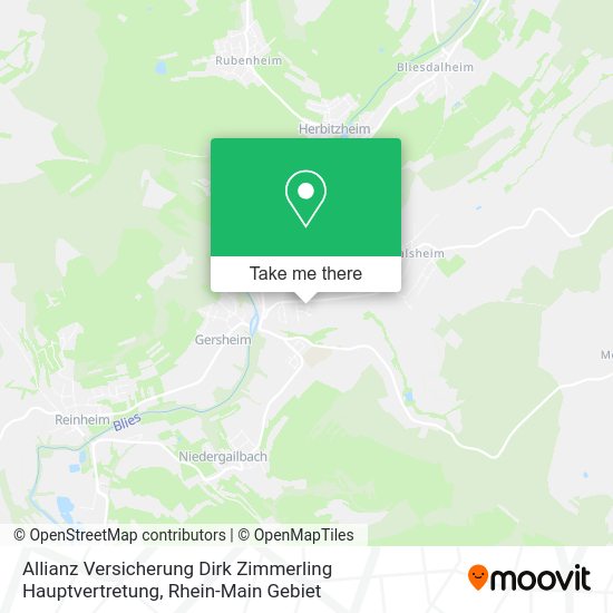 Карта Allianz Versicherung Dirk Zimmerling Hauptvertretung