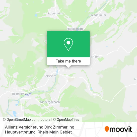 Карта Allianz Versicherung Dirk Zimmerling Hauptvertretung