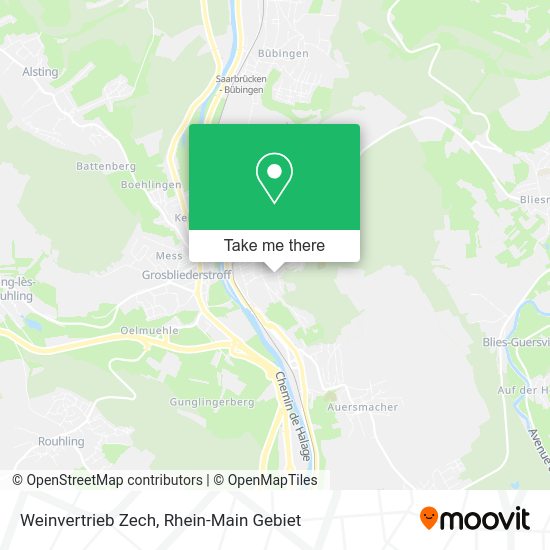 Карта Weinvertrieb Zech
