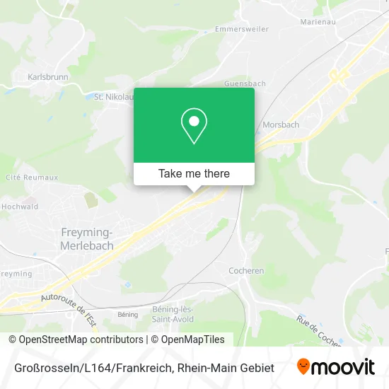 Карта Großrosseln/L164/Frankreich