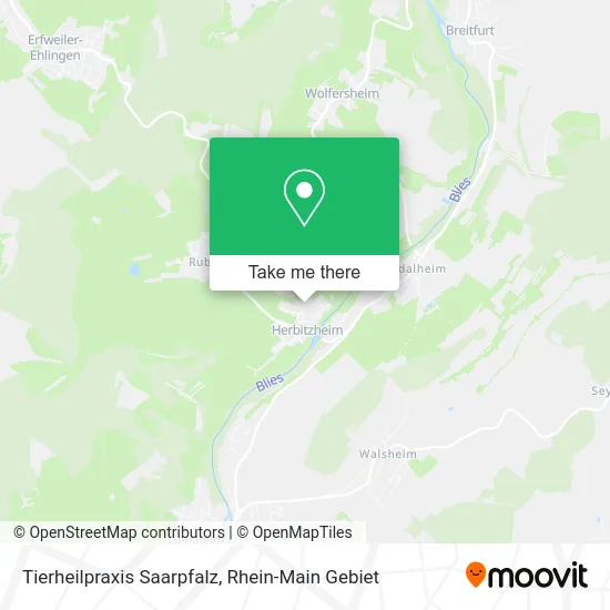 Карта Tierheilpraxis Saarpfalz