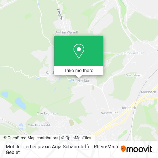 Карта Mobile Tierheilpraxis Anja Schaumlöffel