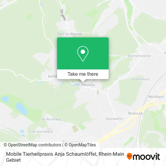 Карта Mobile Tierheilpraxis Anja Schaumlöffel