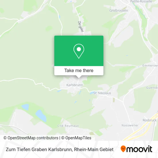 Карта Zum Tiefen Graben Karlsbrunn