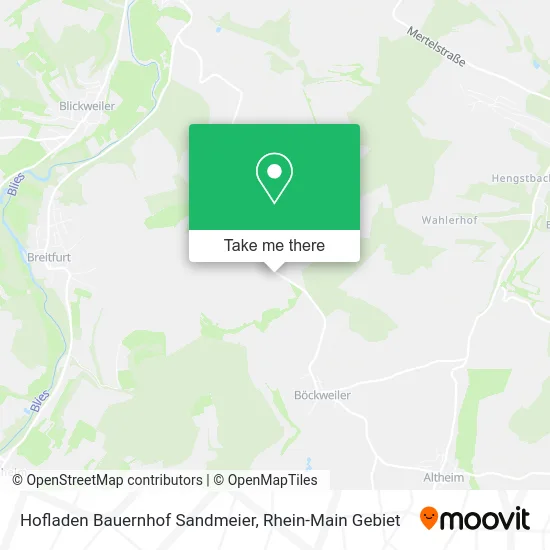 Карта Hofladen Bauernhof Sandmeier