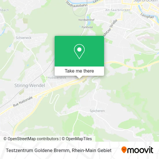Карта Testzentrum Goldene Bremm