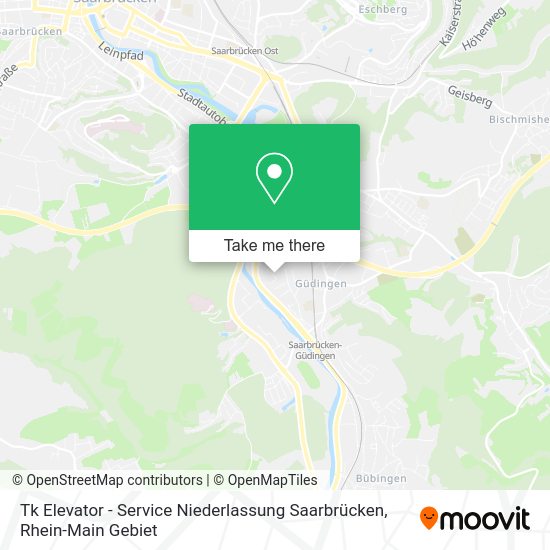 Карта Tk Elevator - Service Niederlassung Saarbrücken
