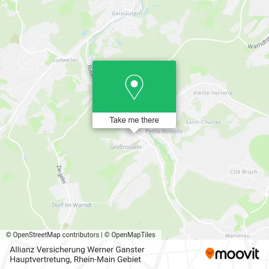 Карта Allianz Versicherung Werner Ganster Hauptvertretung