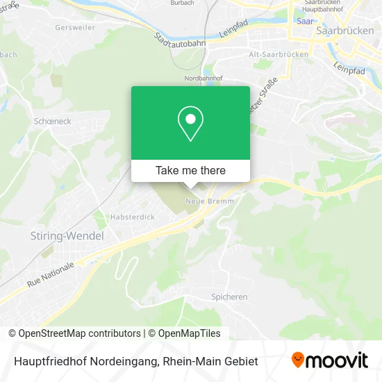 Карта Hauptfriedhof Nordeingang