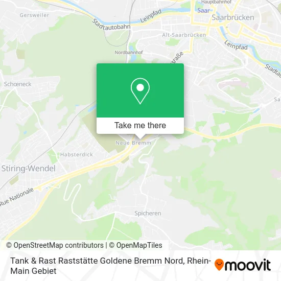 Карта Tank & Rast Raststätte Goldene Bremm Nord