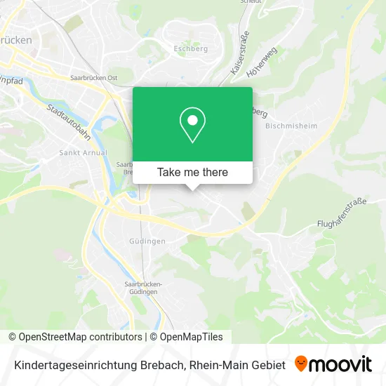 Карта Kindertageseinrichtung Brebach