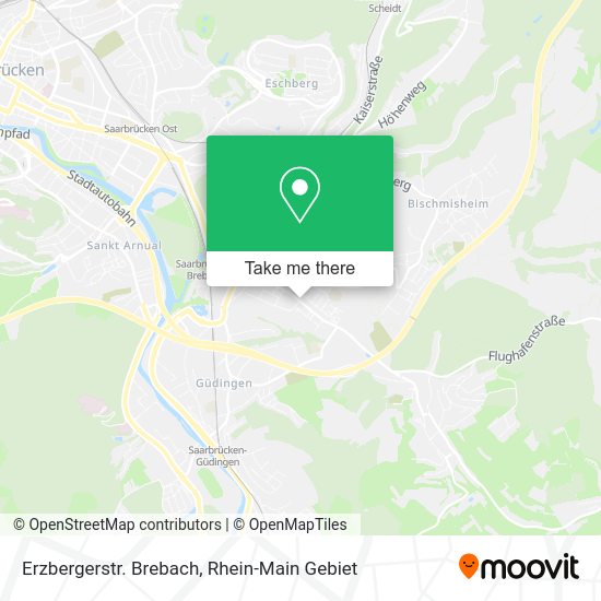 Карта Erzbergerstr. Brebach