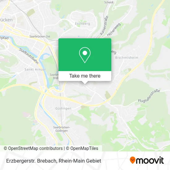 Карта Erzbergerstr. Brebach