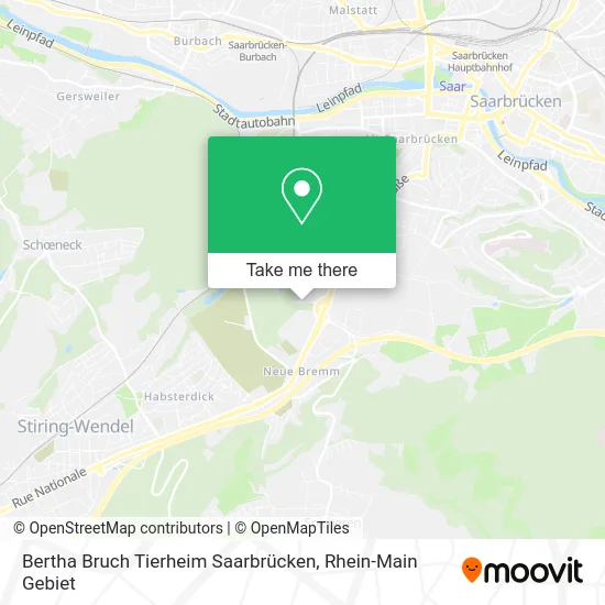 Карта Bertha Bruch Tierheim Saarbrücken