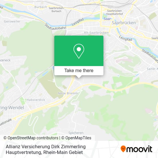Карта Allianz Versicherung Dirk Zimmerling Hauptvertretung