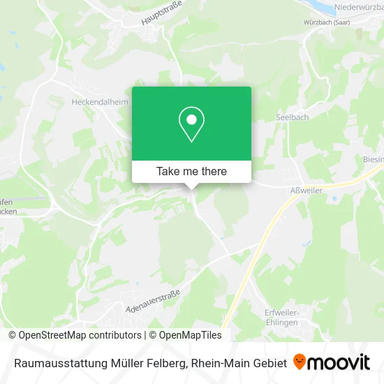 Карта Raumausstattung Müller Felberg