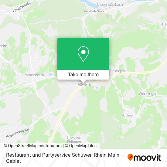 Карта Restaurant und Partyservice Schuwer