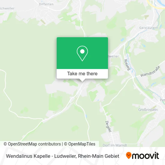 Карта Wendalinus Kapelle - Ludweiler