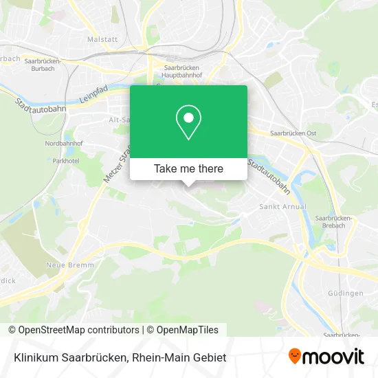 Карта Klinikum Saarbrücken