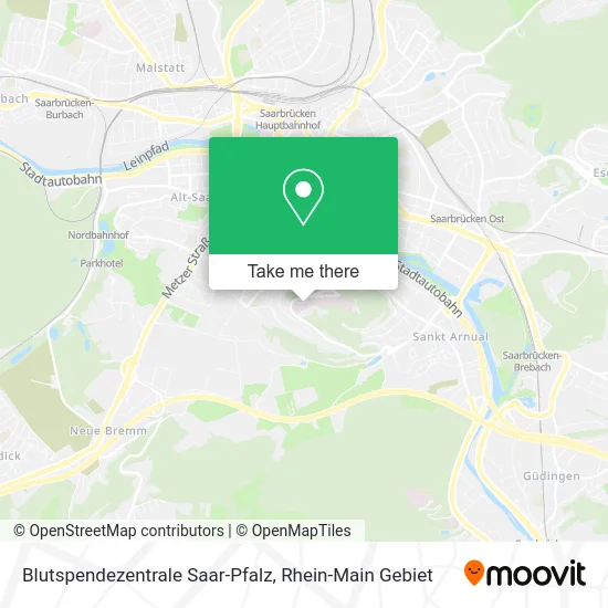 Карта Blutspendezentrale Saar-Pfalz