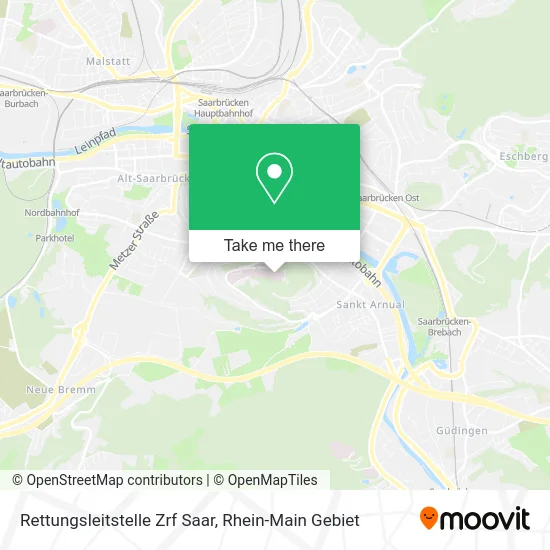 Карта Rettungsleitstelle Zrf Saar